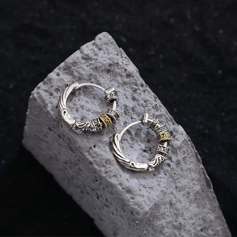 rustic geometric earrings