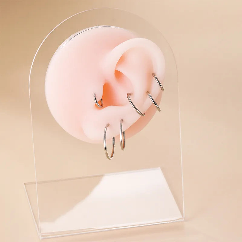 Aros piercing para nariz u oreja en acero de titanio 10mm dorado