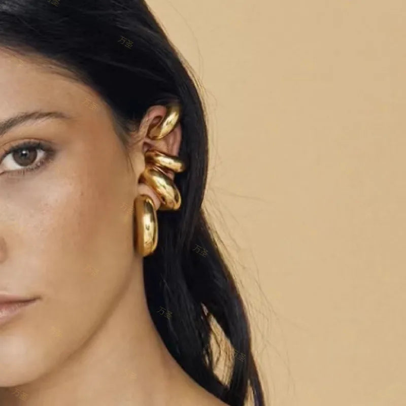 Pendientes ear cuff Acalia Acero Inoxidable