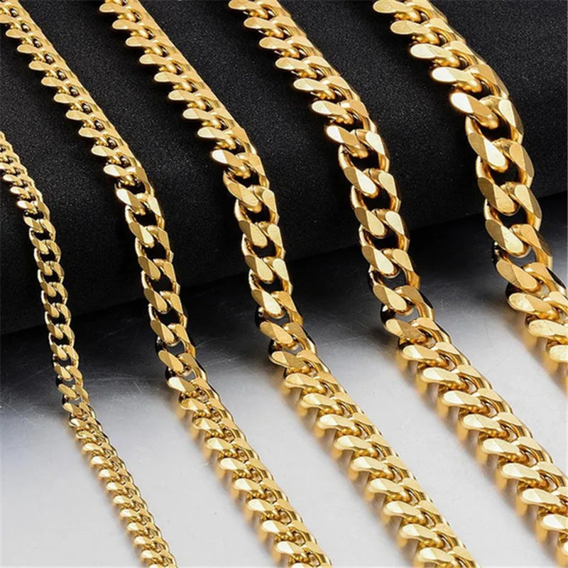 Collar en acero de titanio eslabon cubano