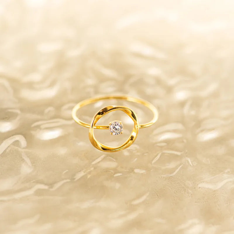 Anillo ajustable en plata esterlina