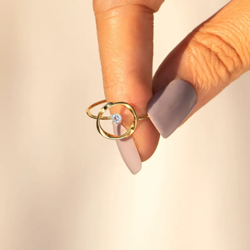 Anillo ajustable en plata esterlina
