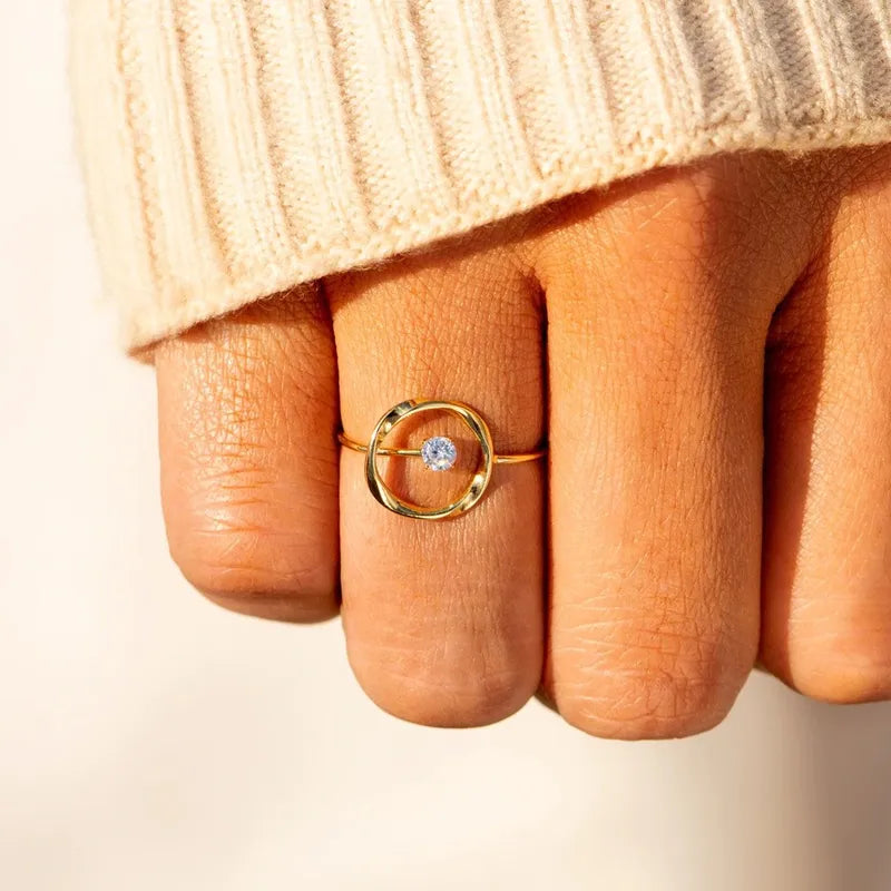 Anillo ajustable en plata esterlina