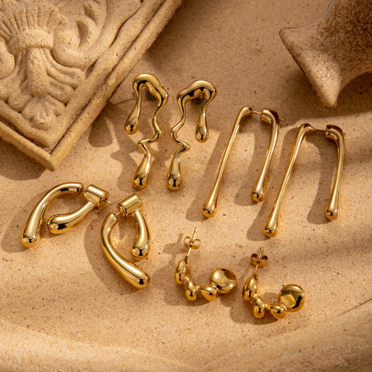 Pendientes largo en gota