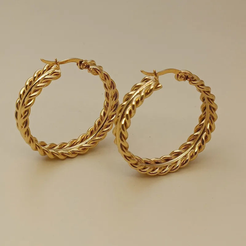 Pendientes aros espiga Acero Inoxidable