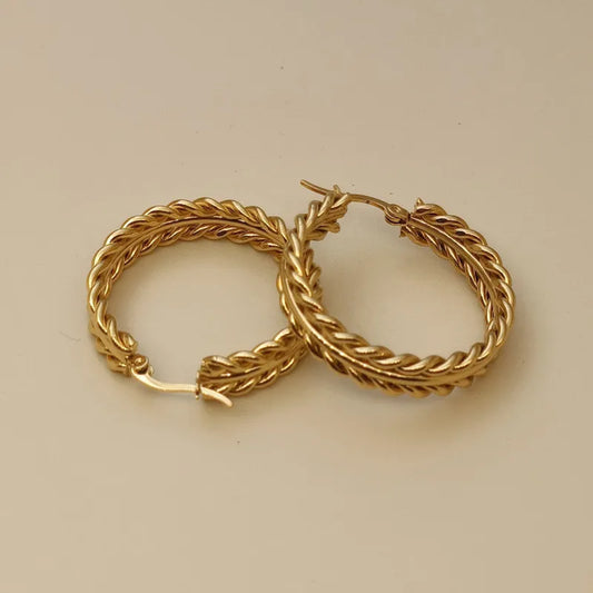 Pendientes aros espiga Acero Inoxidable